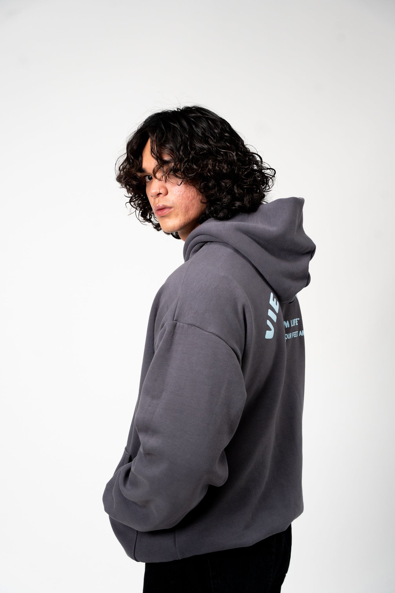 "DREAM LIFE" (Sky Blue) Heavyweight Hoodie