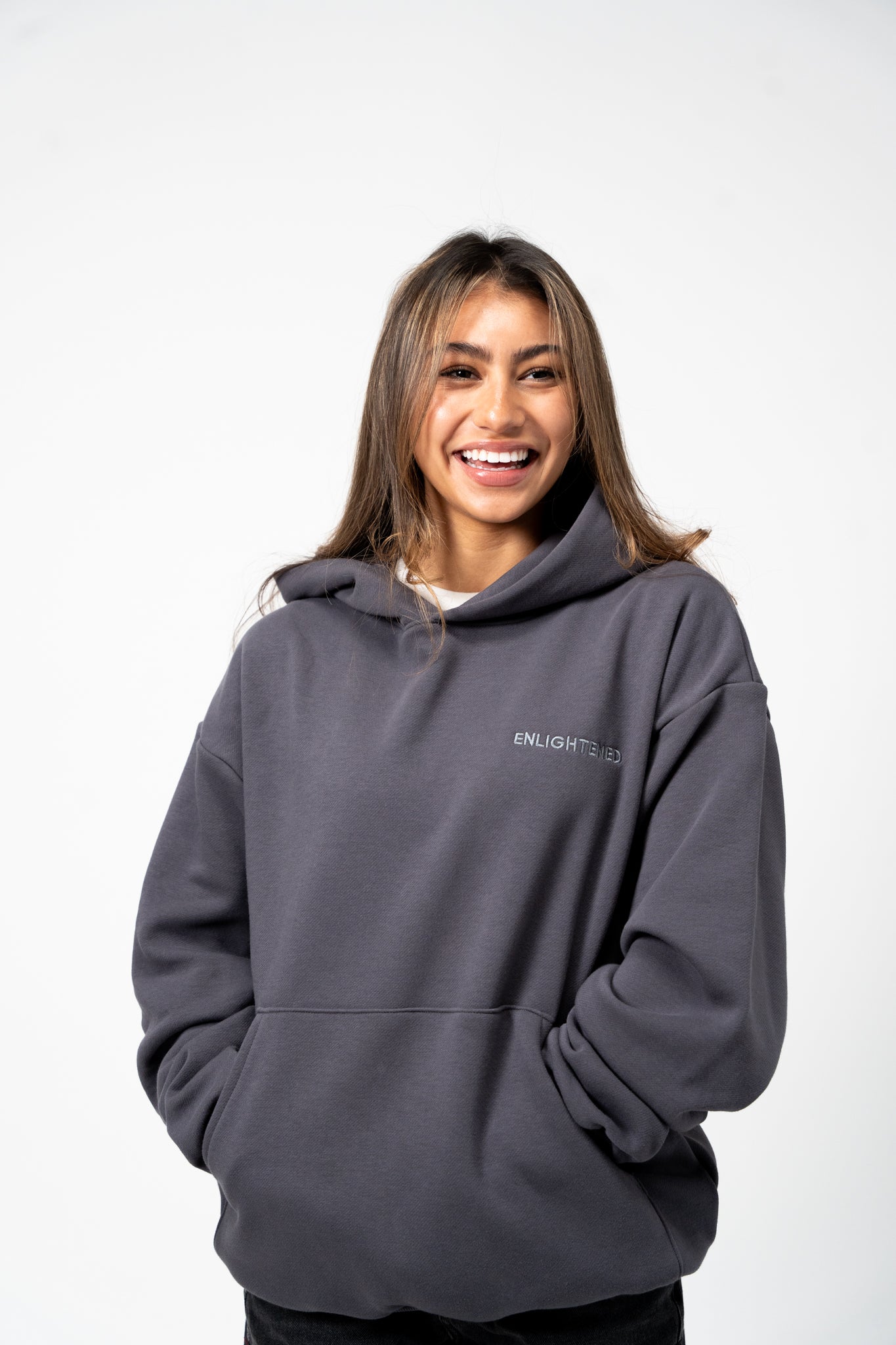 "DREAM LIFE" (Tonal Grey) Heavyweight Hoodie