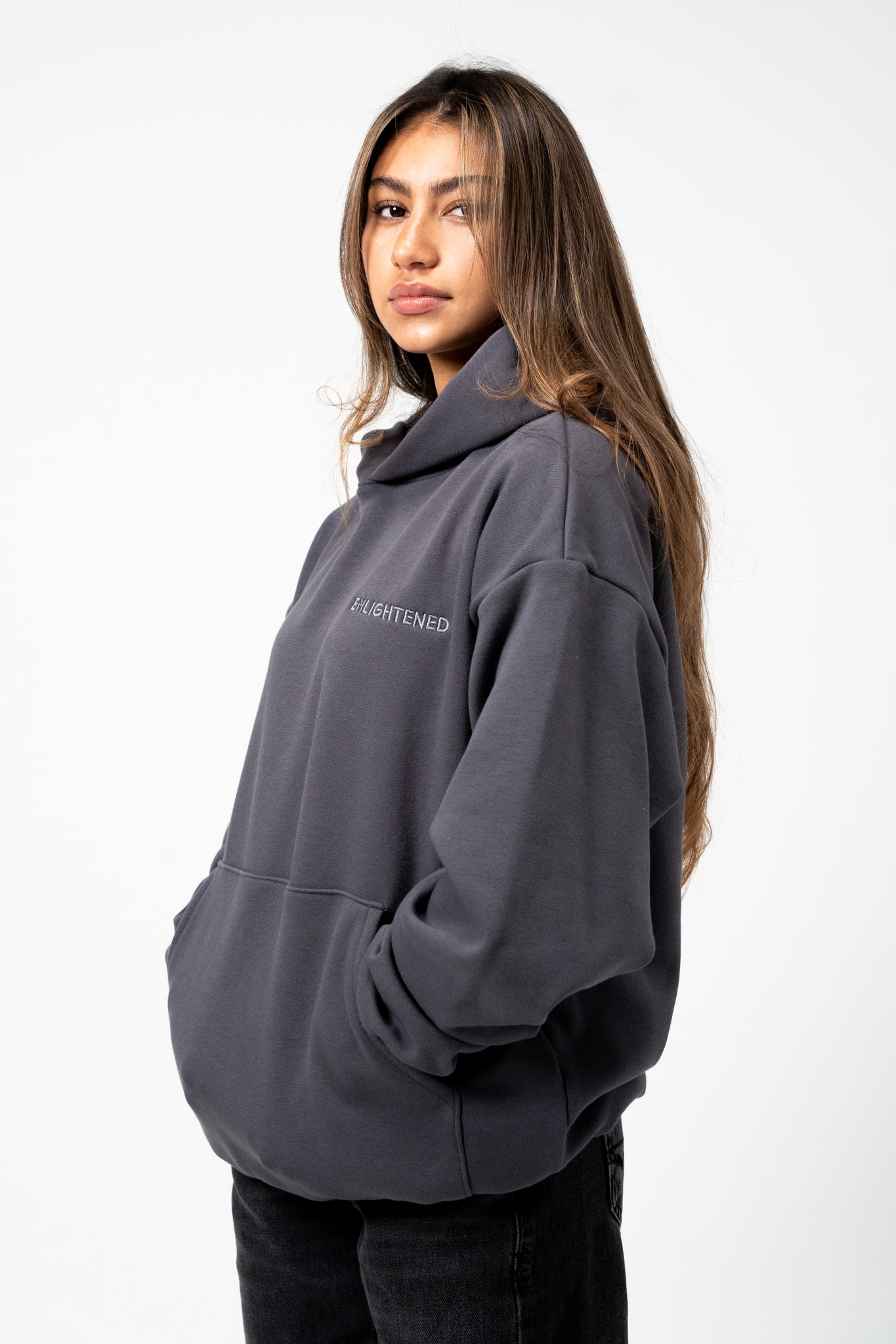 "DREAM LIFE" (Tonal Grey) Heavyweight Hoodie