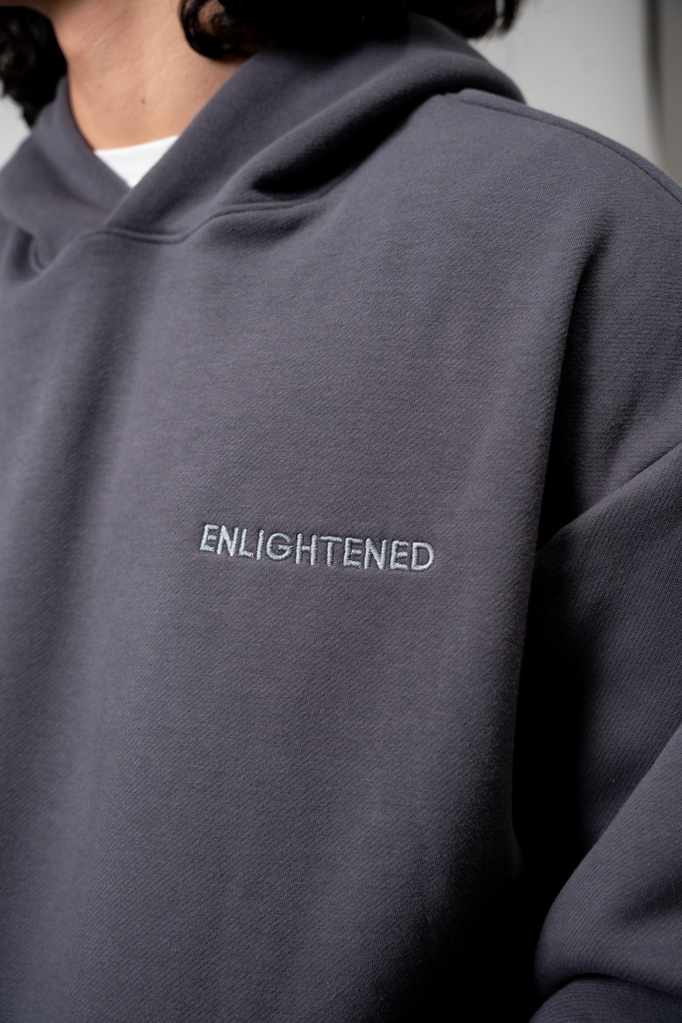 "DREAM LIFE" (Tonal Grey) Heavyweight Hoodie