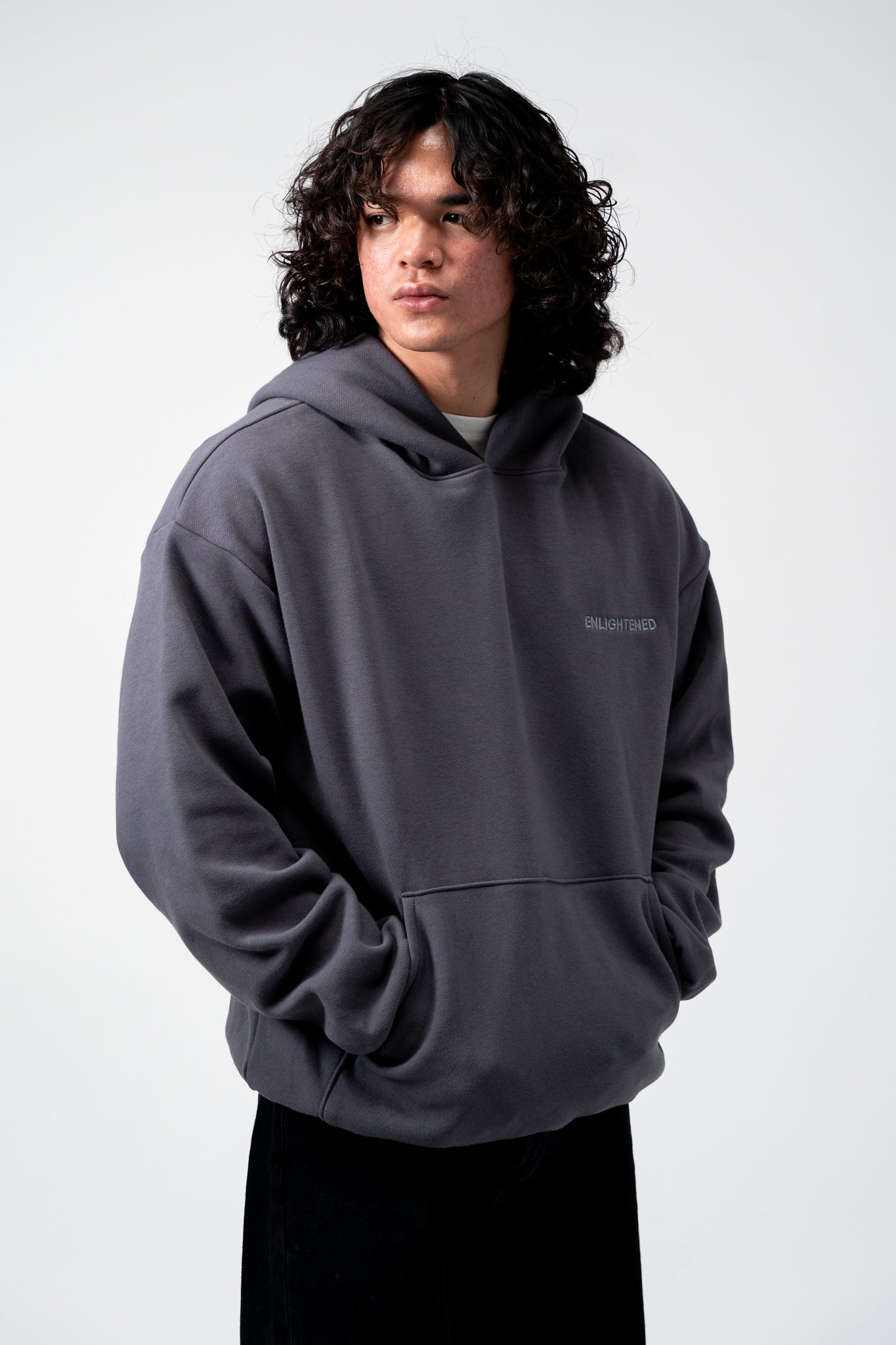 "DREAM LIFE" (Tonal Grey) Heavyweight Hoodie