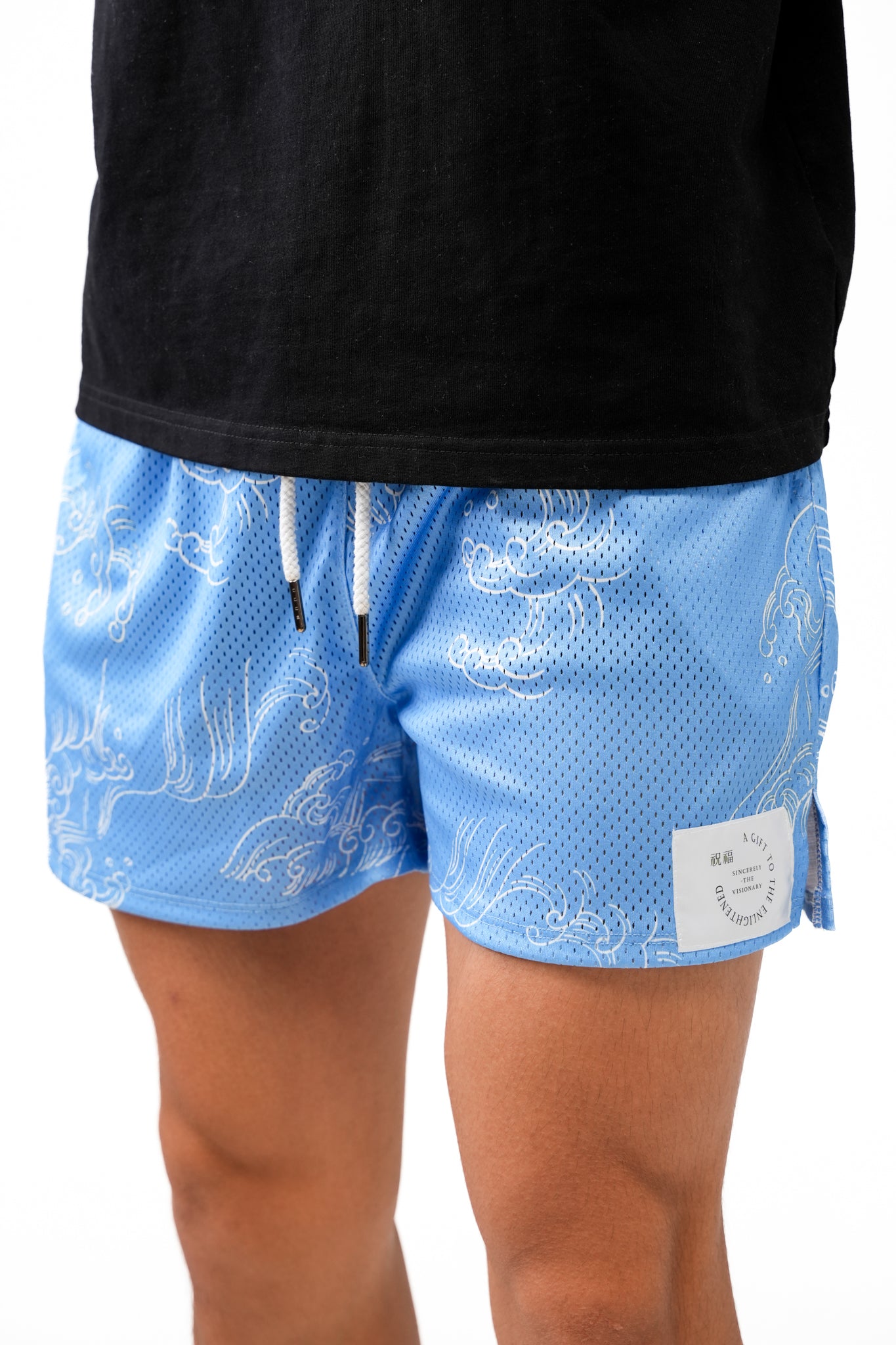 SKY BLUE RYUJIN MESH SHORTS