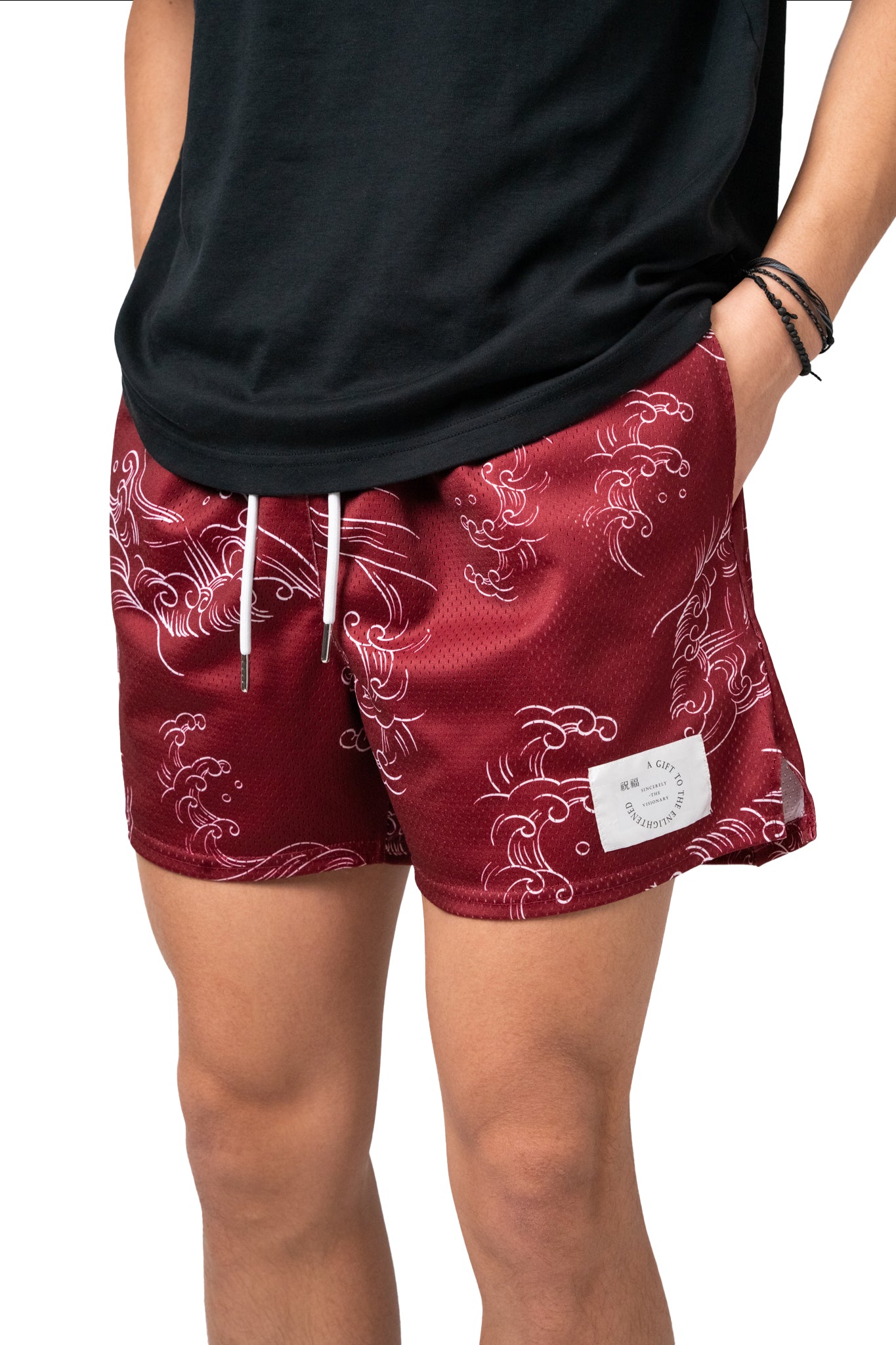BURGUNDY RED RYUJIN SHORTS (V2)